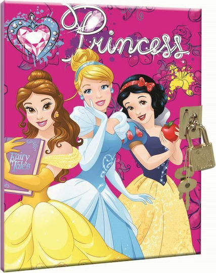 Gim Princess Σημειωματάριο Ριγέ με Λουκέτο Μωβ