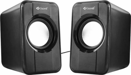 Kisonli S-444 2.0 Speakers 3W Black