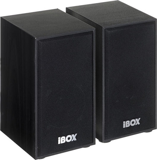 iBox IGLSP1 Ηχεία Υπολογιστή 2.0 με Ισχύ 10W σε Καφέ Χρώμα