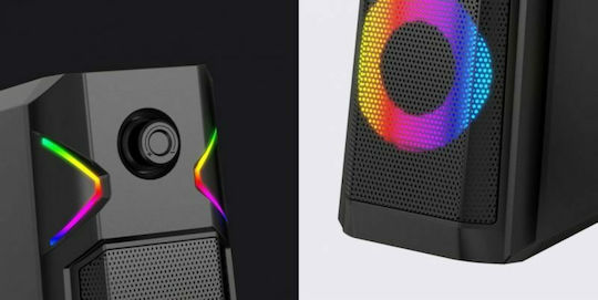Havit SK201 2.0 Speakers with RGB 3W Black