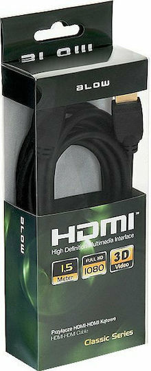 Blow HDMI Cables High Speed 1080p 120Hz Angle (90°) Flat Cable HDMI Male - HDMI Male 1.5m Black