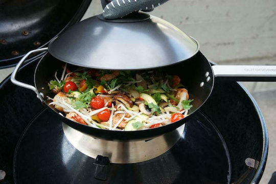 Outdoorchef 18.212.57 Wok Grill from Cast Iron & Stainless Steel with Cap