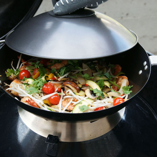 Outdoorchef 18.212.57 Wok Grill from Cast Iron & Stainless Steel with Cap
