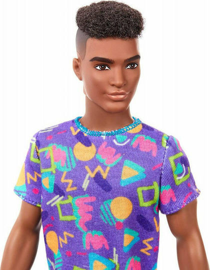 Barbie Păpușă Băiat Ken Ken cu părul înrădăcinat și părțile laterale rase pentru 3+ ani+ Ani