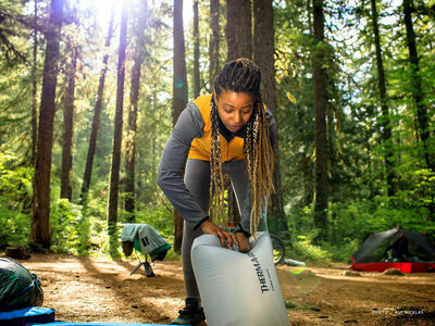 Thermarest NeoAir Topo Single Camping Sleeping Mat Sleeping Pad Large 196x64cm Thickness 7.6cm in Gray color