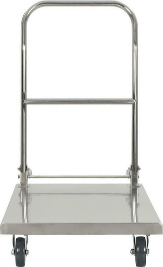 vidaXL Platform Trolley Foldable for Weight Load up to 200kg Silver