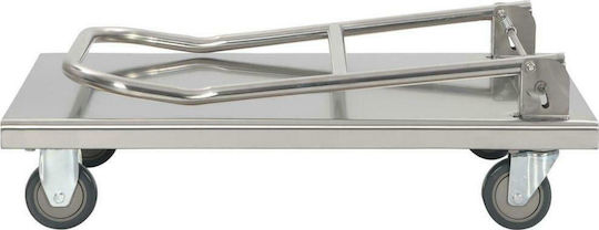 vidaXL Platform Trolley Foldable for Weight Load up to 200kg Silver