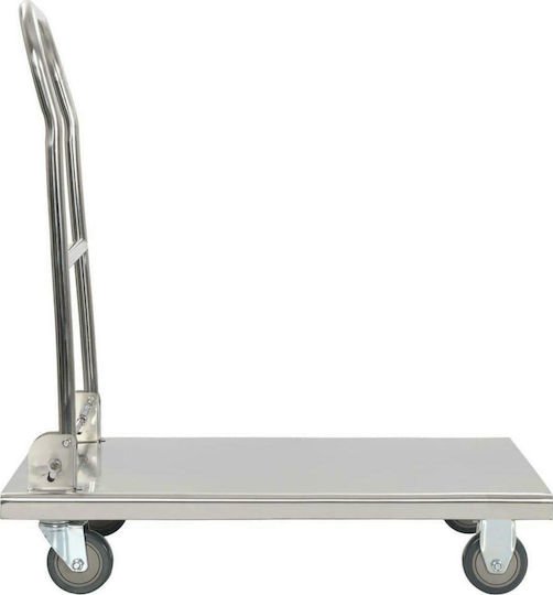 vidaXL Platform Trolley Foldable for Weight Load up to 200kg Silver