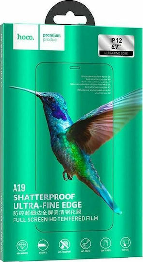 Hoco Shatterproof Ultra Fine Edge A19 Full Face Tempered Glass (iPhone 12 mini)