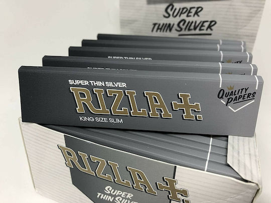 Rizla Super Thin Silver Cigarette Rolling Papers Slim King Size 32 sheets 1pcs