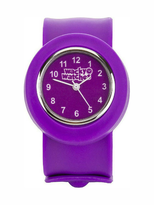 Wacky Watches Kids Analog Watch Wacky Slap 3D with Rubber/Plastic Strap Purple