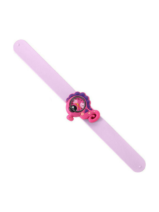 Wacky Watches Kinder-Analoguhr Wacky Slap 3D Seahorse mit Kautschuk/Plastikarmband Rosa