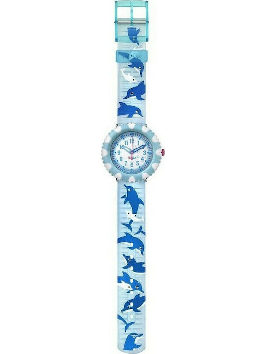 FlikFlak Kinder-Analoguhr Happy Sea Life mit Kautschuk/Plastikarmband
