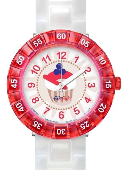 FlikFlak Kids Analog Watch Milkita with Rubber/Plastic Strap White