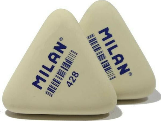 Milan Eraser for Pencil and Pen 428 Triangular 1pcs White