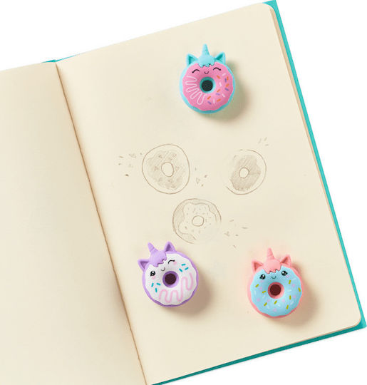 Ooly Eraser Set for Pencil and Pen Magic Bakery Unicorn Donuts 3pcs