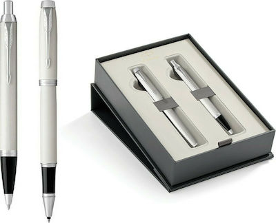 Parker IM CT Σετ Στυλό Rollerball Core White σε Θήκη (σε Χάρτινη Κασετίνα)