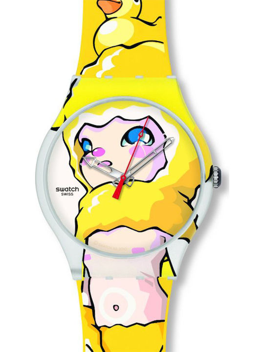 Swatch ArtHiroyuki Matsuura Ducky Brigade Watch with Battery Mechanism