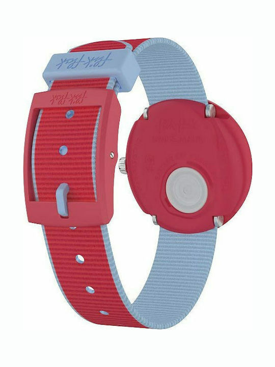 FlikFlak Kids Analog Watch Color Blast with Fabric Strap Red