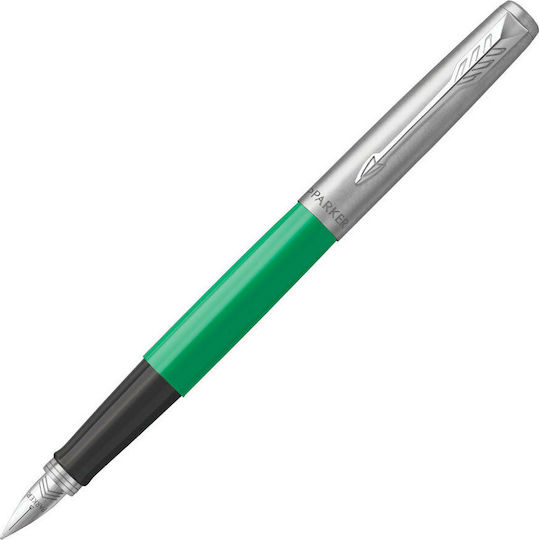 Parker Writing Pen Medium Green made of Steel with Red Ink 2110195