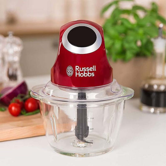 Russell Hobbs Desire Mini Tocător Multi 200W Cu Recipient 1L Roșu