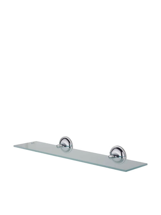 Tema Solo Wall Mounted Bathroom Shelf Glass with 1 Shelf 45x10x5cm