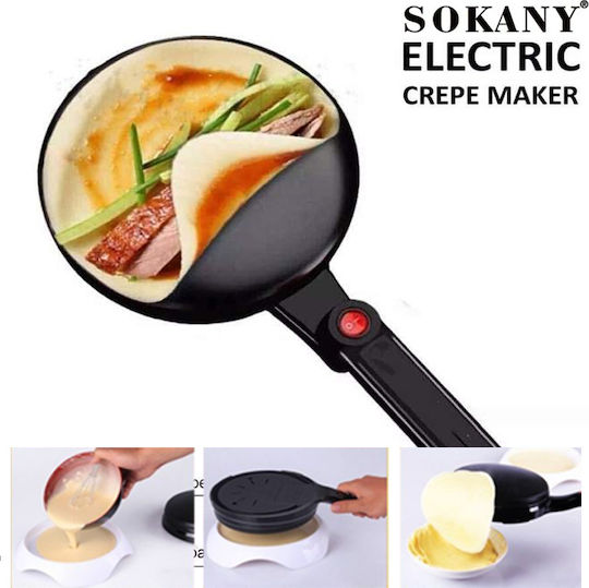 Sokany SP-5208 Креп машина 20см Черен 650W