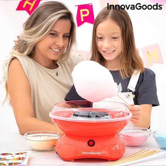 InnovaGoods Sweetycloud Машина за Захарно Памук 27см Червена