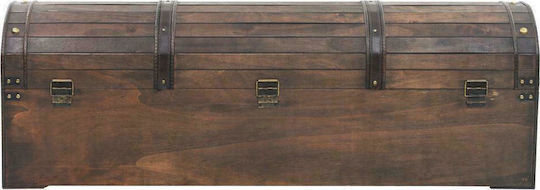 vidaXL Wooden Decorative Trunk Brown 120x30x40cm