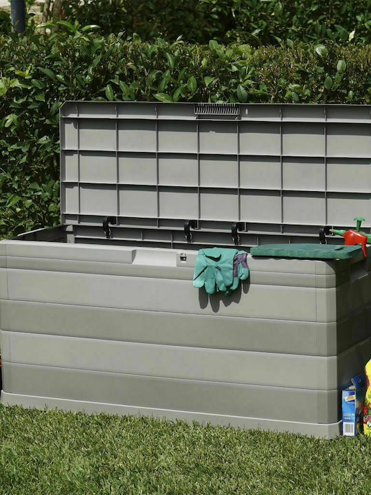 vidaXL Outdoor Storage Box 280lt Gray L117xW45xH56cm