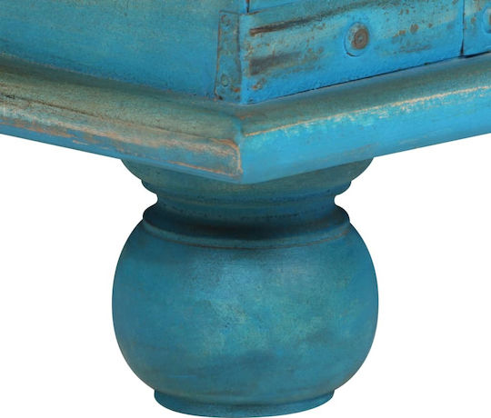 vidaXL Wooden Decorative Trunk Blue 100x40x41cm