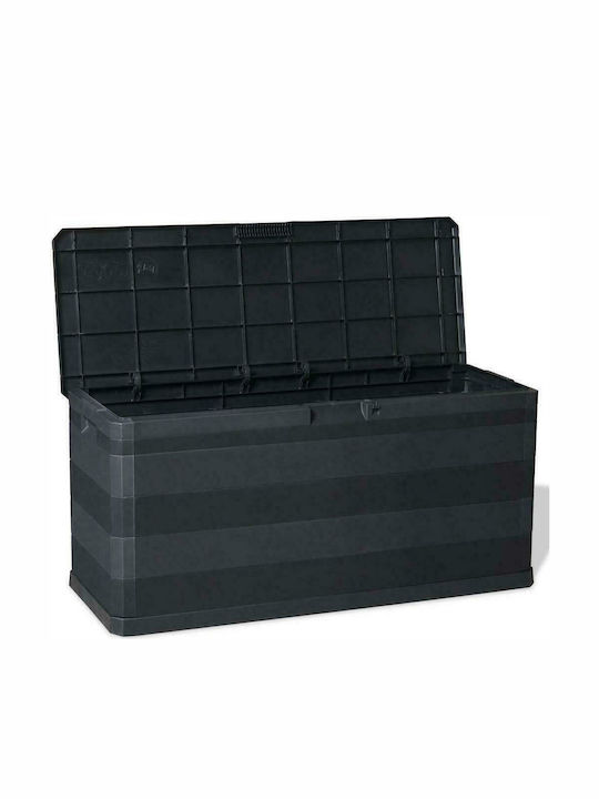 vidaXL Cutie de depozitare pentru exterior din polipropilenă 280lt Negru L117xW45xH56buc