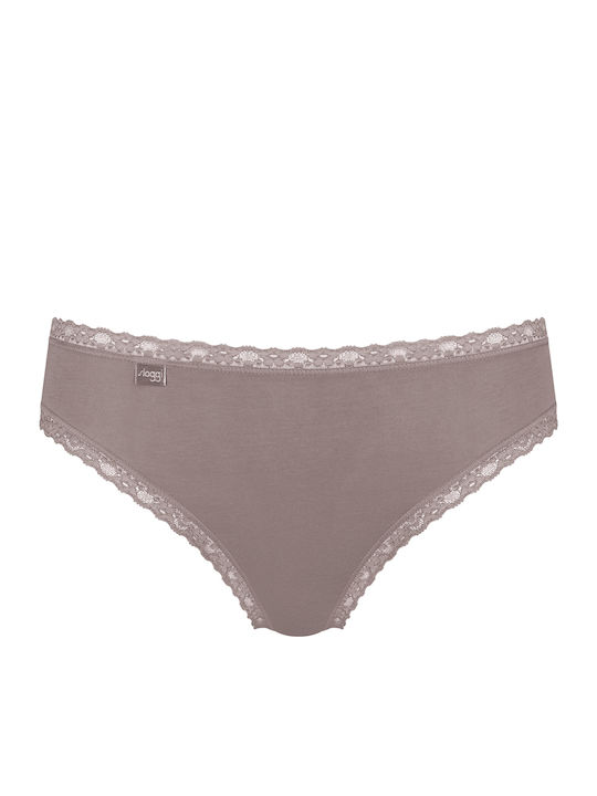 24/7 Weekend Tai Βαμβακερά Women's Slip 3Pack with Lace Beige/Puro