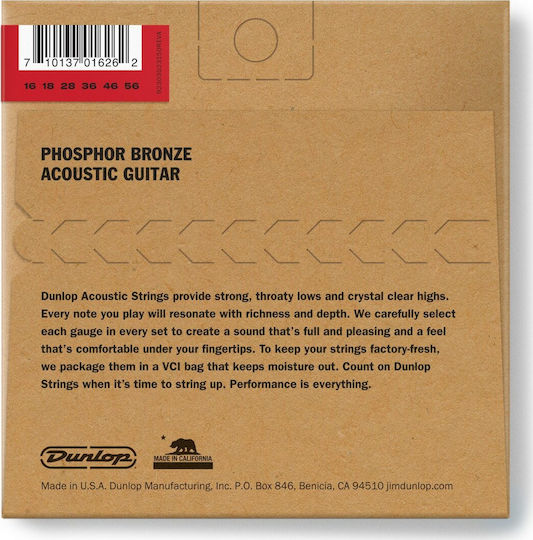 Dunlop Resonator Set of Phosphor Bronze Acoustic Guitar Strings 16 - 56