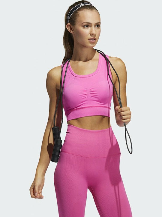 Performance Frauen Sport-BHs Sport-BH Fuchsie mit Polsterung