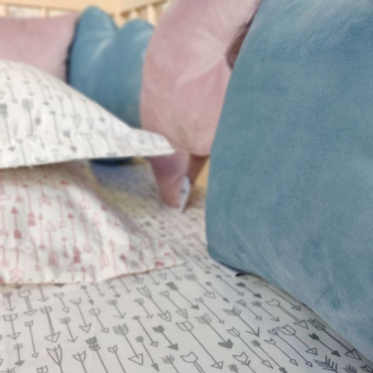 Joma Home Crib Decorative Pillow Velutto Light Blue 30x30cm
