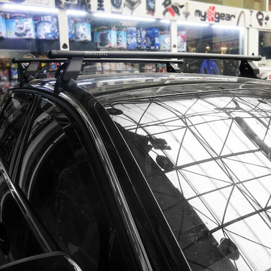 Menabo Метални Таванни Стелки За Автомобил За Peugeot 3008 5D 2016-2020 Комплект С Крака Черни