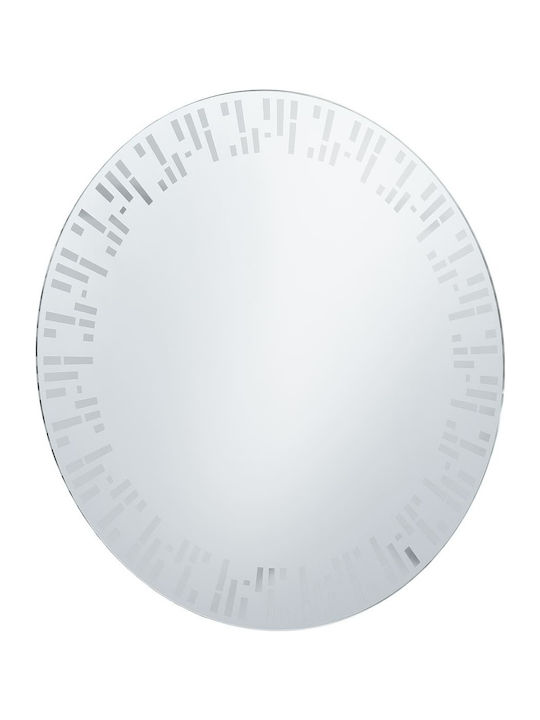 vidaXL Round Bathroom Mirror Led made of Metal 70x70cm