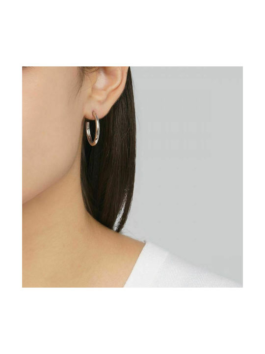 Excite-Fashion Steel And Shine Earrings Hoops made of Silver