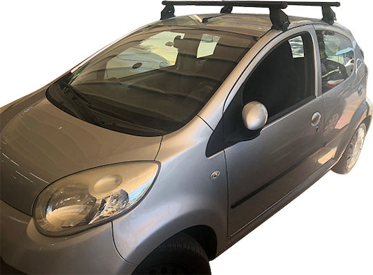 Menabo Car Roof Bars Steel for Citroen C1 5D 2005-2014 Set with Roof Rack Legs M.P.CC1.03