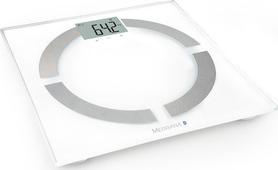 Medisana BS 444 Connect Smart Bathroom Scale with Body Fat Counter & Bluetooth White