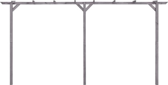 Gartenlaube Aus Holz 400x40x205cm Grau 313568
