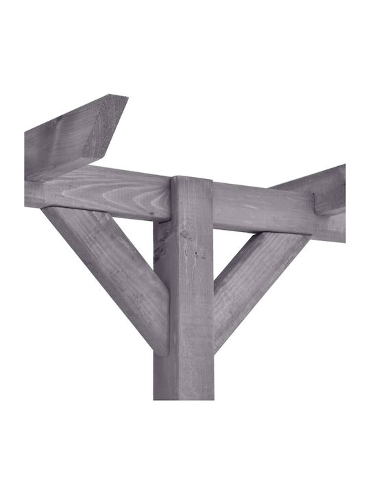Gartenlaube Aus Holz Mit Decke In Grau Farbe 400x40x205cm