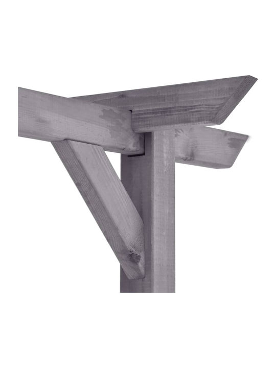 Gartenlaube Aus Holz Mit Decke In Grau Farbe 400x40x205cm