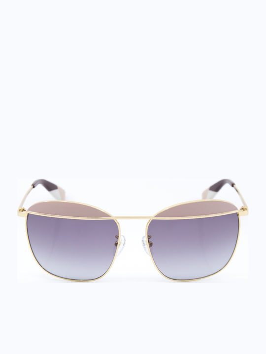 Furla Women's Sunglasses with Gold Metal Frame and Gray Gradient Lens SFU237 0323