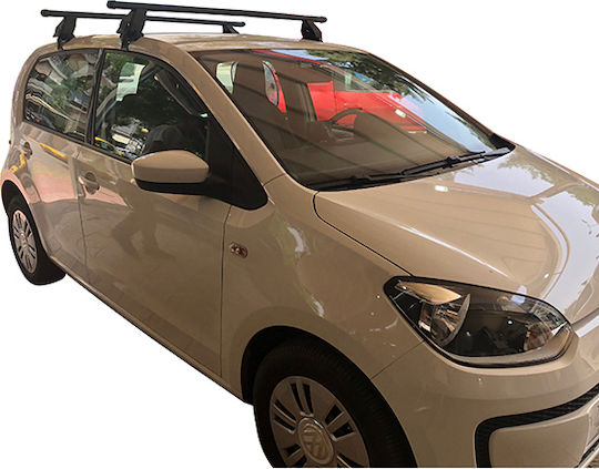 Menabo Steel Car Roof Bars for Volkswagen Up 3D Set with Roof Rack Legs M.P.VWUP.05