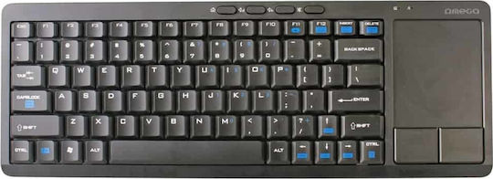 Omega OKB004B Ασύρματο Πληκτρολόγιο με Touchpad Αγγλικό US
