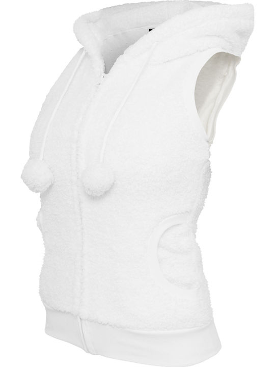 Women's Sweatshirt Jacket Hooded White