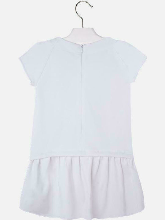 Mayoral Kids Dress Short Sleeve White 27-03969-037