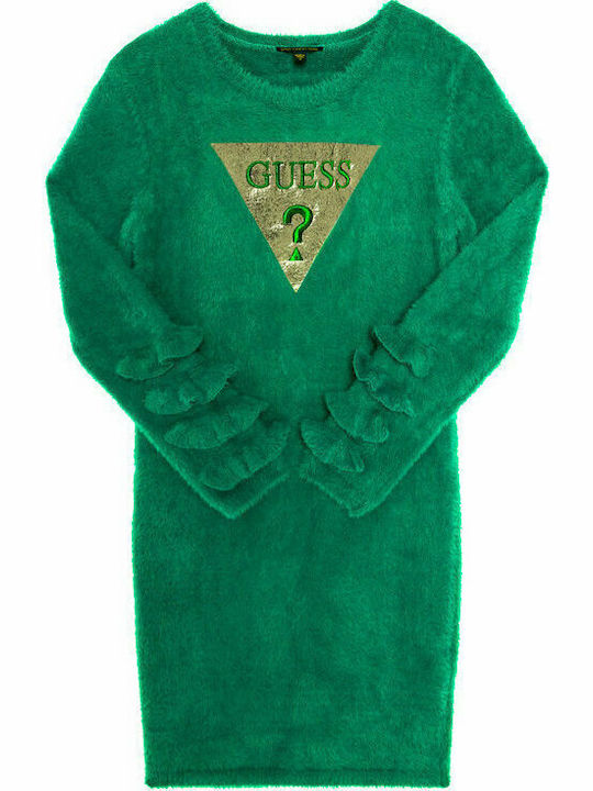 Guess Kids Dress Long Sleeve Green